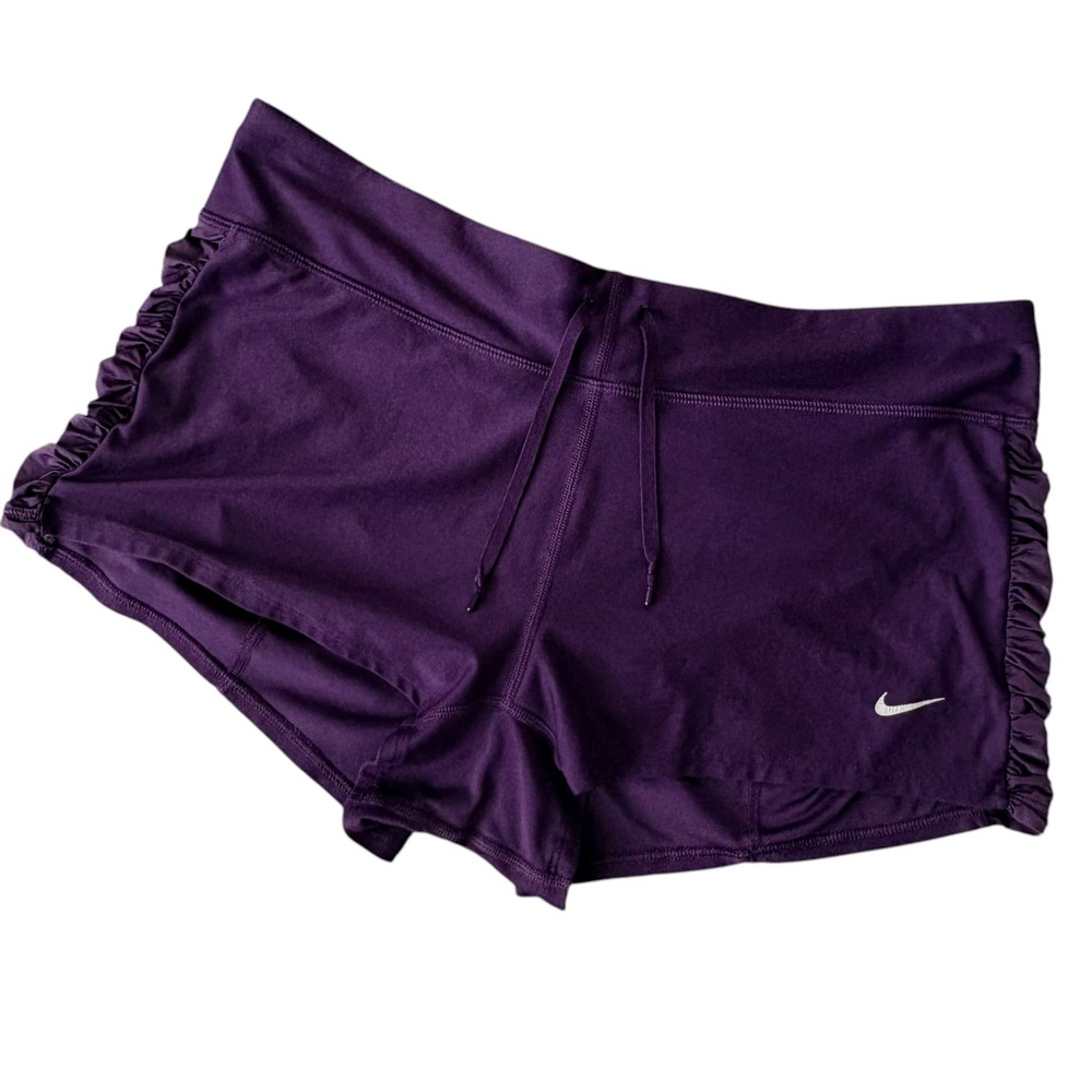Nike Dri-FIT Women's Running Ruched Side Athletic Shorts M Purple Gorpcore